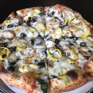 Veggie delight pie.  Oh and I LOVE that they call it pie.