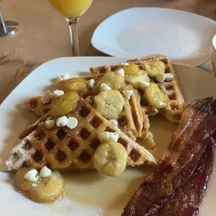 waffles, food