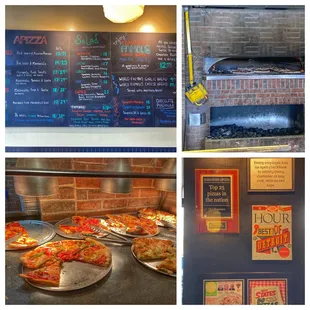 Fire brick oven over charcoal has won many awards and a very good variety of pizzas.