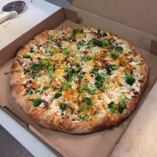 Broccoli Chicken Alfredo yummm!!