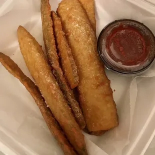 Breaded Zucchini Planks