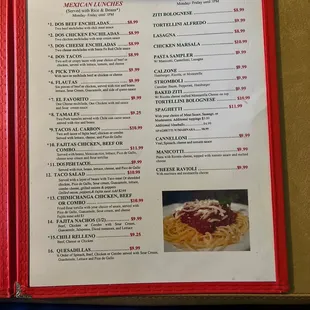 Lunch Menu