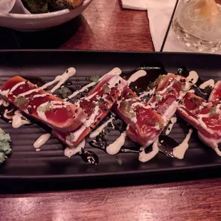 Tuna sashimi appetizer
