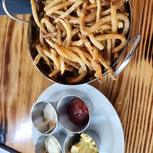 Enjoyed the variety of dipping sauces