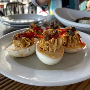 Yum, deviled eggs!