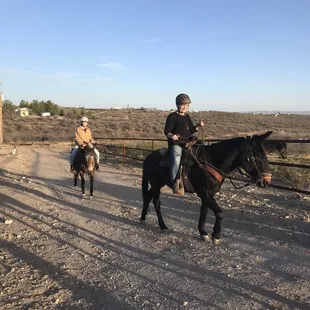 Heading back after our beautiful ride!