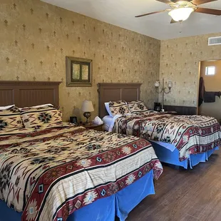 Our room. It's a little messy from our stay, it didn't look like this when we walked in