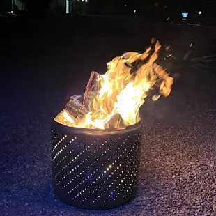 Fire ring and wood available for purchase