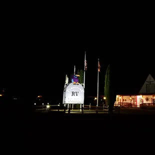 Entrance to park after dark