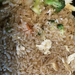 Veggie fried rice minus the frozen peas, carrots and corn.