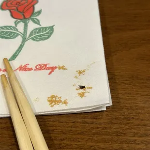 Bug from our soy sauce.