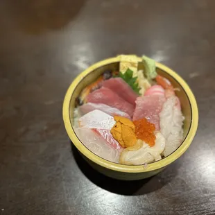 a bowl of food on a table