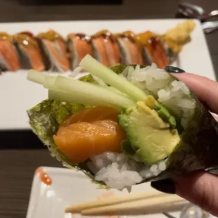 Houston Hand roll. Crazy Crawfish roll.