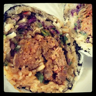 Spicy pork nori wrap!