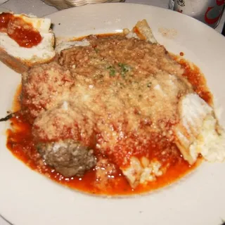 Stuffed Manicotti (Homemade) w/ Marinara