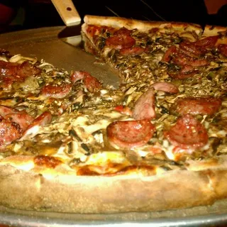 Mushrooms and Sliced Italian Sausage
