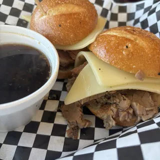 Brisket Slider with Cheese Combo