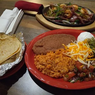 Shrimp Fajitas.