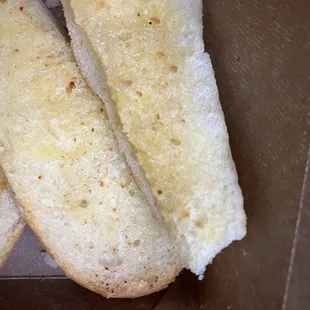 Sad garlic bread