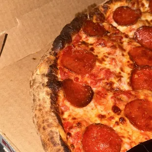Beware of burnt tasting crust..&amp; stale tasting cheese:(. Literally sick the ENTIRE night after eating this pizza.