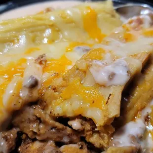 This was my meal. So good with Fritos in the bottom, chili, and cheese and queso and two yummy tamales.