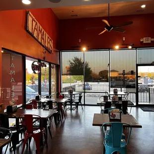 Interior is small, but cozy and friendly