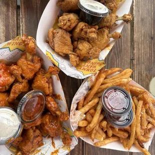 20 pcs (Buffalo, Ranch on Fire, Sweet Chili, and Lemon Pepper)