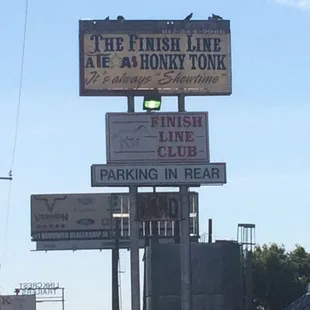 the finish line at the a - honky tonk