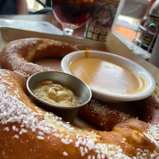 TKB Draft Root Beer and Giant Pretzel