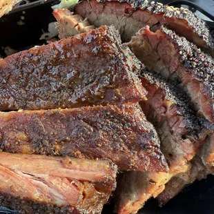 Ribs and brisket