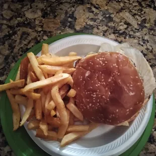 Suppose to be Double Bacon Cheeseburger and Fries