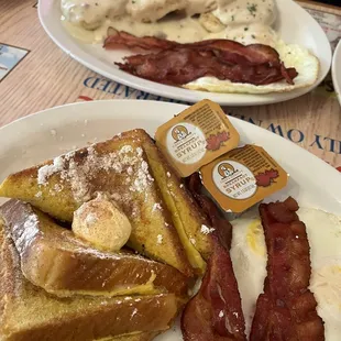 French Toast &amp; Biscuits and Gravy