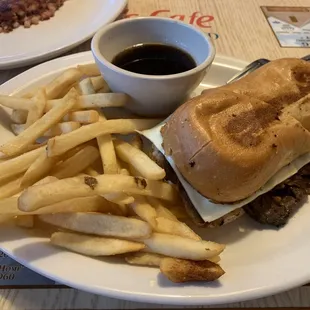 French dip with cheese