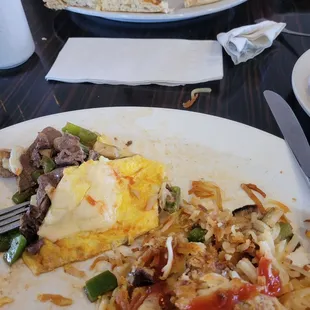I almost finish the whole big plate.And my wife likes her pancakes.