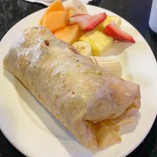 Meat lovers Breakfast Burrito