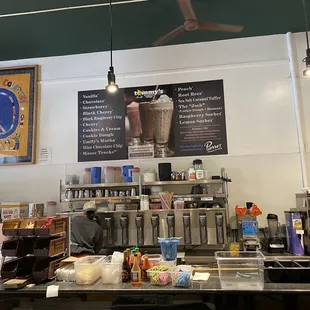 Milk shake menu