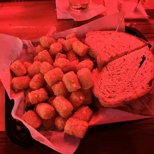 Reuben and tots
