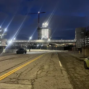 The outside street view