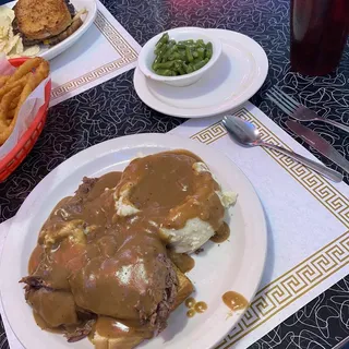 Open Faced Roast Beef