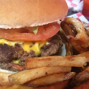 Double Cheeseburger and Fries