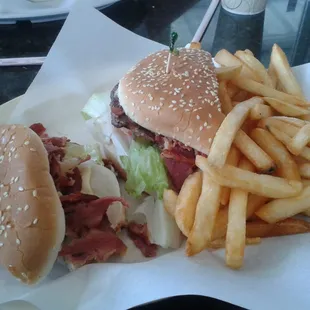 Pastrami burger combo