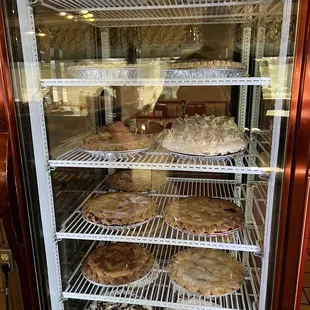 a display of pies
