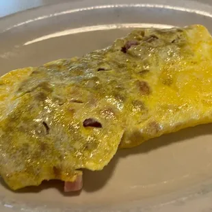 Sausage and ham omelette