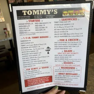 Menu (photo taken: July 13, 2024)