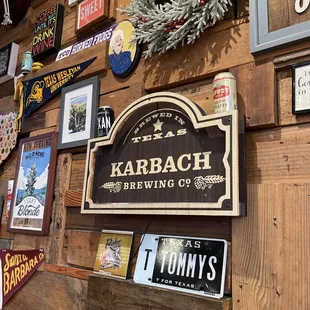 a variety of items on the wall