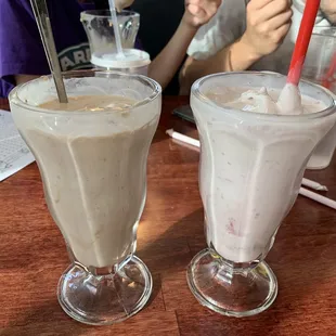 S'mores malt on left Strawberry malt on right