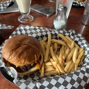 Burger &amp; fries.
