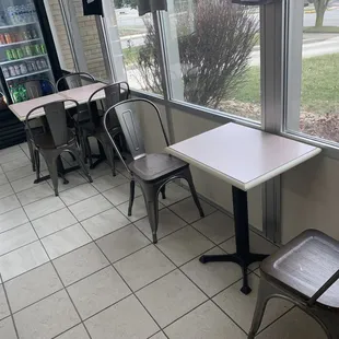 There is some seating but not much!