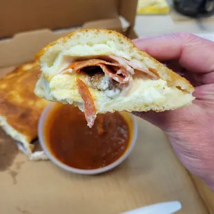 Meaty calzone