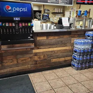 the counter and menu